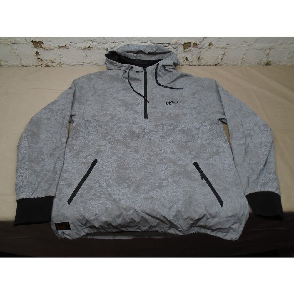 IMPERIAL MOTION Helix Reflective Hooded Half Zip Pullover Jacket Size Large